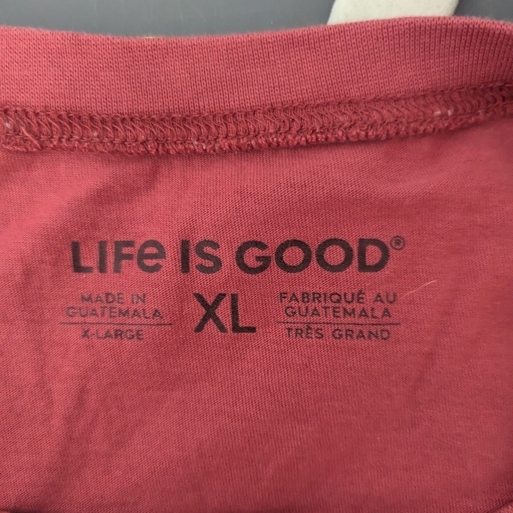 Life is Good hiking dog outdoor nature running Tshirt size men's XL - Picture 5 of 5